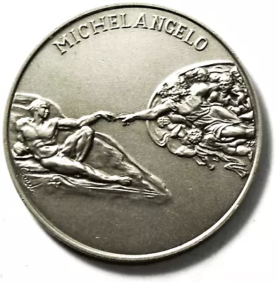 1992 Vatican Michelangelo Silver Art Medal 40mm • $49.99