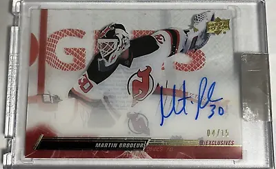 2022-23 UD Clear Cut MARTIN BRODEUR  Exclusives  Parallel 04/15 (CC-MB) • $214.95