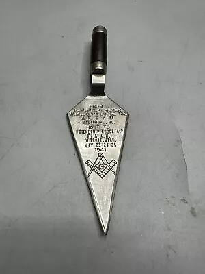 Vintage Masonic Trowel. May 1941.  WM Joppa Lodge 132 (Baltimore Maryland). • $42.99