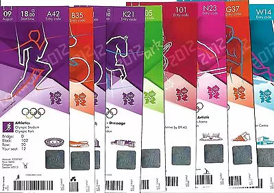 London 2012 Olympics Official Collectors Edition Replica Tickets • £3