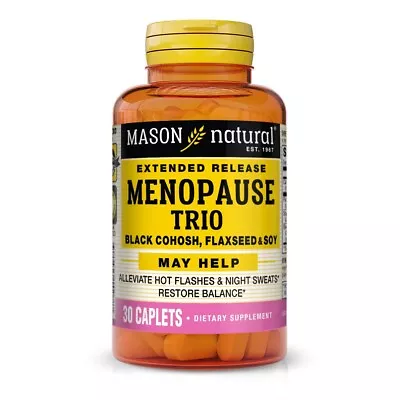 Menopause Relief Trio Black Cohosh Flaxseed And Soy 30 Tablets Hot Flash Relief • $14.45