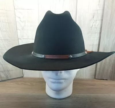 VTG Stetson 4XXXX Beaver Cowboy Western Hat 7 1/2 Black John B. Stetson  • $99.99