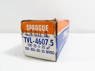 SPRAGUE Electrolytic Capacitor TVL-4607.5 100/25/5/25 MF 350/350/50/25 WVDC • $24.99