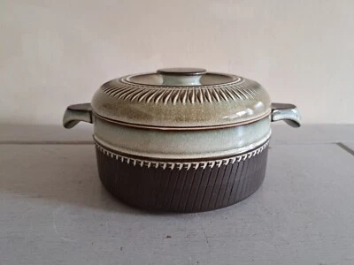 Denby Stoneware Rondo Brown Lidded Tureen Casserole Dish 22x12cm 1970's Vintage • £14.50