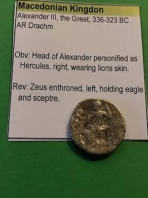 Alexander The Great The Third SILVER AR Drachm • $45