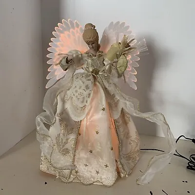 Vintage  Lighted Tree Top  Porcelain Faced Angel Gorgeous 14” Tall • $24.29