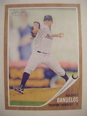 MANNY BANUELOS 2011 RC Topps Heritage Minors Baseball Card QTY YANKEES BRAVES #4 • $1.49