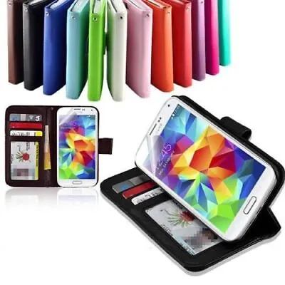 For Samsung S4 S5 S6 S7 Leather Wallet CREDIT CARD Id Holder Flip Case Cover • $4.95