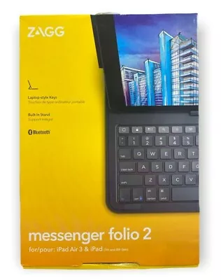 ZAGG - Folio 2 Keyboard & Case For Apple IPad 10.2  & IPad Air 10.5  - Charcoal  • $49.36