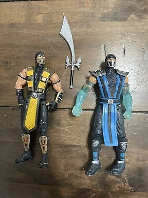 Mortal Kombat Action Figures 2005 Shaolin Monks Scorpion Blue Yellow 6” Jazwares • $69.99