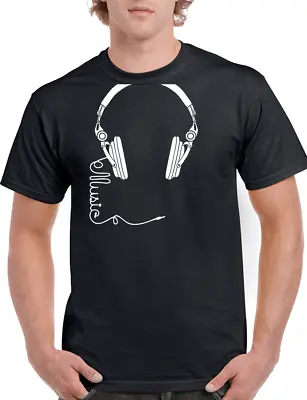£10.99 • Buy Dj T-shirt  Retro Funky Headphones Man Unisex Gift Birthday Present Music 
