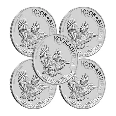 2024 1 Oz Australian Silver Kookaburra Coin (BU - Lot Of 5) • $157.35