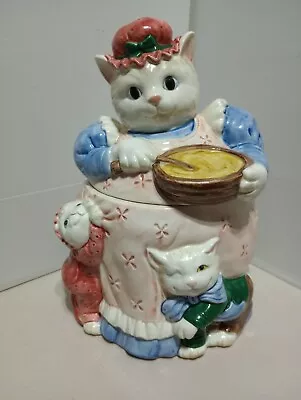 Fitz And Floyd Cat With Kittens Cookie Jar 1988 Made In Japan • $55