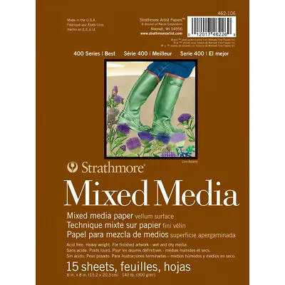 Strathmore Mixed Media Vellum Paper Pad 6 X8  15 Sheets • $10.68