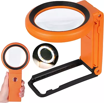 30X 40X Magnifying Glass With Light And Stand Folding Design 18 LED Illuminated • $19.98