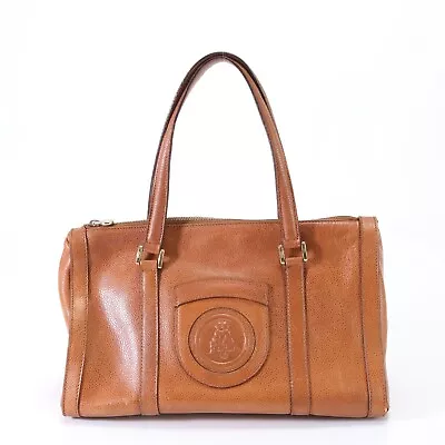 Fendi Vintage Leather Tote Shoulder Bag Leather Brown Gold Unisex Used F/S • $284.99