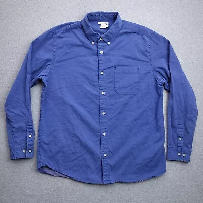 Carbon2Cobalt Button Down Shirt Large Blue Polka Dot Cotton Size Mens • $22.49