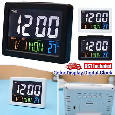 Digital Home Large Big Jumbo LED Wall Desk Clock With Calendar Temperature Clock • $22.80