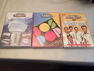 3 X Star Trax Karaoke Bundle DVDs Westlife 80’s POP And Christmas Classics • £12