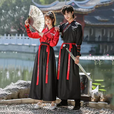 Unisex Male Swordsman Hanfu Men Women Chinese Traditional Clothing Folk Dance • $36.09