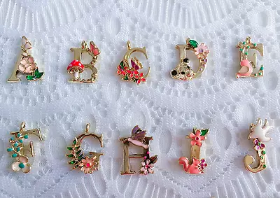 £3.45 • Buy Vintage Unique Alphabet Letter Initial Necklace Bracelet Pendant Gold Name A-Z  