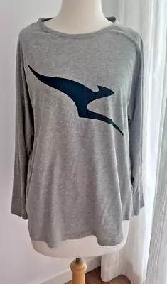 Qantas Business Class Sleep Top Grey Long Sleeve Top  Size M/l Cotton Blend • $35