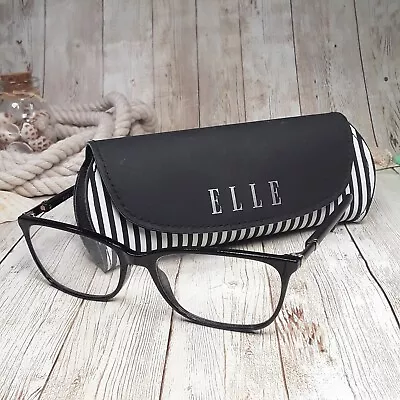 ELLE Gloss Black Eyeglasses FRAMES With Case - EL13409 53-16-135 • $35.68