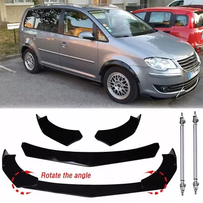 For VW Volkswagen Touareg 2004-18 Front Bumper Lip Spoiler Splitter + Strut Rods • $65.11