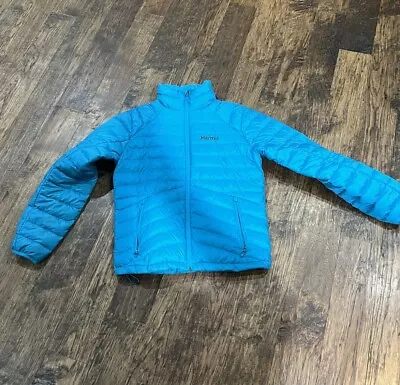 Marmot Size Men’s Medium Puffer 790 Fill Down Jacket Turquoise • $49.99