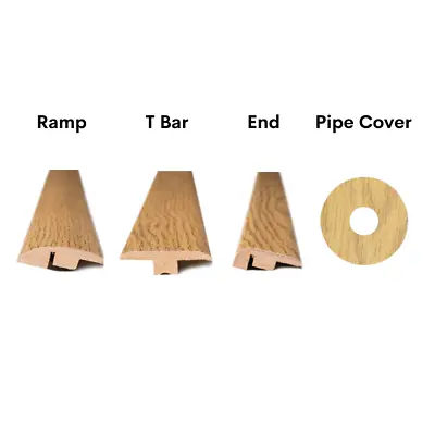 Light Louisiana Oak Flooring Accessories Ramp / End Profile / T Bar / Pipe Cover • £10.99