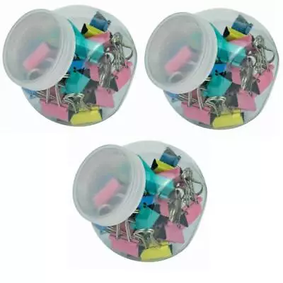 £6.89 • Buy 90 X Bulldog Clips Foldback Metal Binder Paper Grip Assorted Multi Colour 