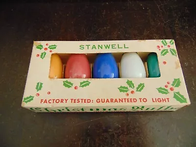 Vintage Hard To Find C 9 1/4 Replacement Christmas Multi Color Light Bulbs • $5.99