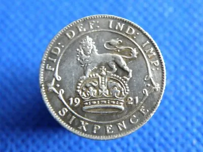 £3.50 • Buy 1921 KING GEORGE V - BRITISH SILVER SIXPENCE COIN 6d - Good Grade (VU01)
