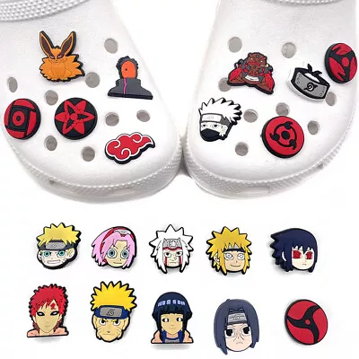 20PCS Naruto Anime Cartoon Shoe Charms Set For Women Kids Clogs Slippers Decor • £9.49