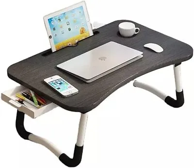 Folding Laptop Bed Table Adjustable Lap Standing Desk Tray Breakfast Portable • £9.99