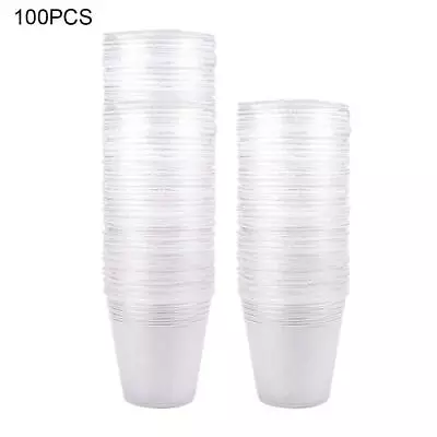 $14.54 • Buy 100Pcs Plant Succulent Orchid Pot Nursery Pots Transparent Plastic Contai FAST