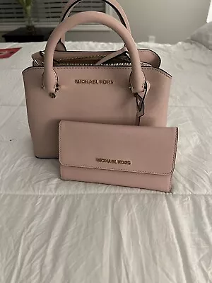 Pink Leather Michael Kors Handbag And Wallet • $60