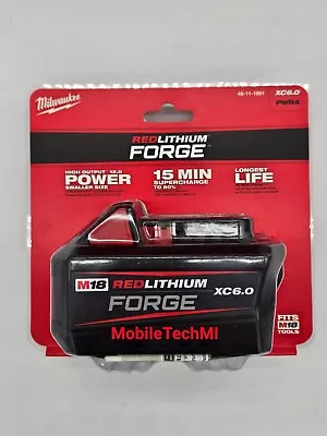 Milwaukee 48-11-1861 M18 18V RedLithium FORGE XC6.0 6.0 Ah Battery Pack • $199.98