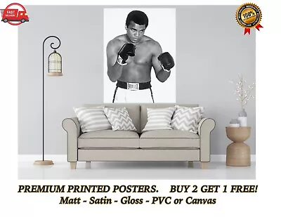 Muhammad Ali Boxing Large Poster Art Print Gift A0 A1 A2 A3 A4 Maxi • £4.73