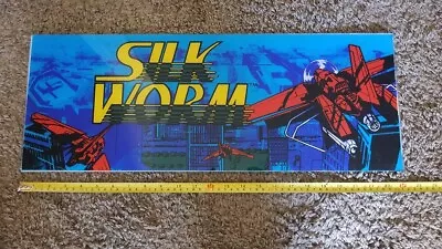 Silk Worm PLEXI Sign Marquee ARCADE GAME PART 24 X 9 • $34.99