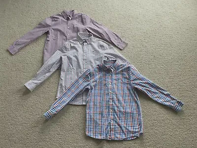 VINEYARD VINES Boys Lot 3 Long Sleeve Button Down Plaid Shirts Sz Medium 12-14 • $19.99