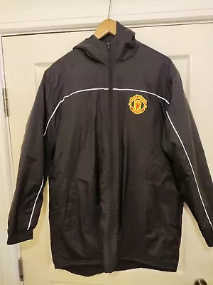  Manchester United  Waterproof Windproof Jacket Coat Hooded Size Large Black  • £39.99