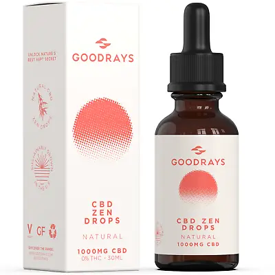 Goodrays Natural CBD Oil Zen Drops For Anxiety • £29.95