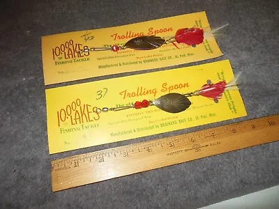 2 Vintage Brainerd Bait Co 10000 Lakes Trolling Spoons Bucktails # 44 & 45 NOS • $19.99