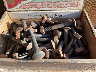 Vintage NOS Lamson 3/8 X 3   Carriage Bolts W/ Square Nut USA ~ Per Each • $2.25