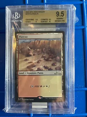 Plateau 30th Anniversary BGS 9.5 Dual Land Rare Magic The Gathering Graded Cards • $266.66