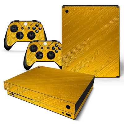 Xbox One X Skin Design Foils Sticker Screen Protector Set - Gold Motif • $34.28