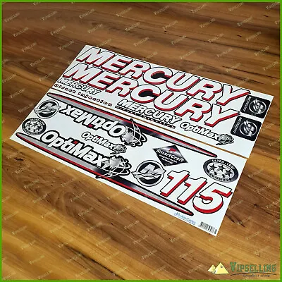 Mercury Optimax 115 HP Direct Injection Outboards Motor Laminated Decals Kit • $47