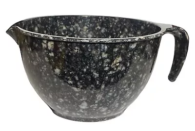 Zak! Designs 2qt Melamine Black Confetti Batter Bowl With Handle Spout Mixing • $35