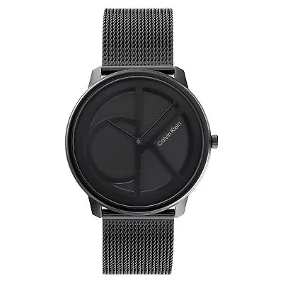 Calvin Klein Iconic Black Mesh Unisex Watch - 25200028 • $224